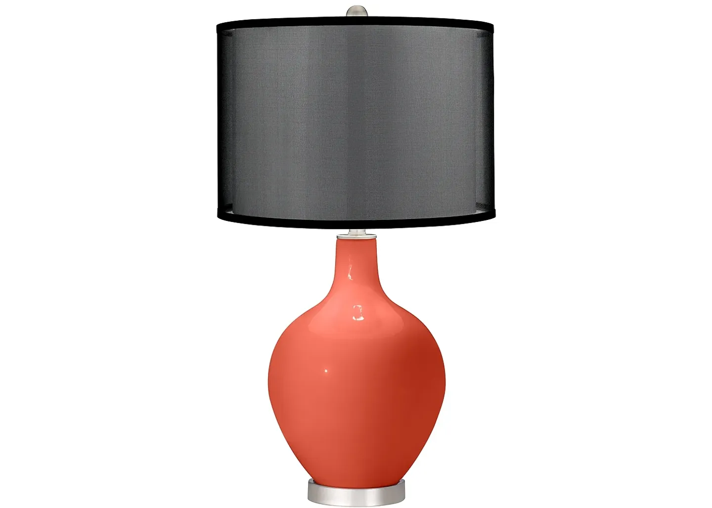 Color Plus Koi Ovo Table Lamp with Organza Black Shade
